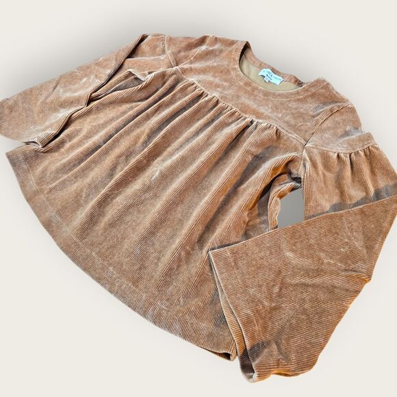 Madewell Texture & Thread Brown Corduroy Swing Top - Picture 6 of 7